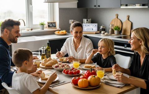 mediterranes frühstück familie