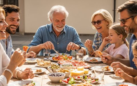 italienische Antipasti Familie