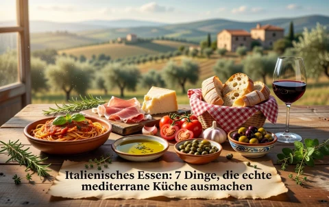 Professional header image for list-based article: Italienisches Essen: 7 Dinge, die echte mediterrane Küche...